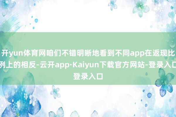 开yun体育网咱们不错明晰地看到不同app在返现比例上的相反-云开app·Kaiyun下载官方网站-登录入口