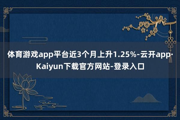 体育游戏app平台近3个月上升1.25%-云开app·Kaiyun下载官方网站-登录入口