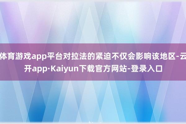 体育游戏app平台对拉法的紧迫不仅会影响该地区-云开app·Kaiyun下载官方网站-登录入口