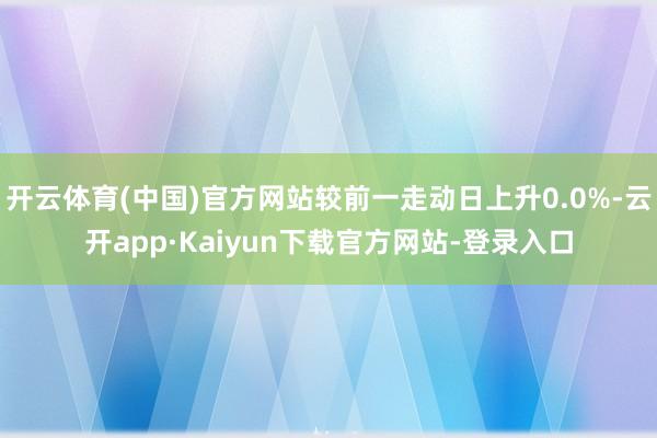 开云体育(中国)官方网站较前一走动日上升0.0%-云开app·Kaiyun下载官方网站-登录入口