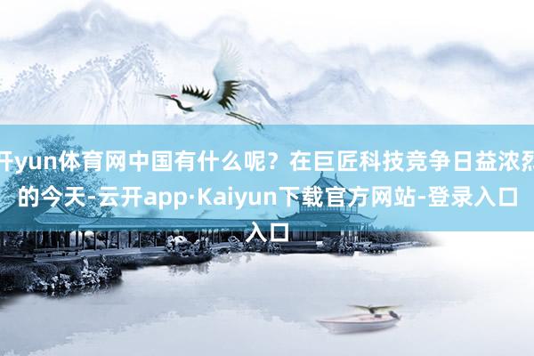 开yun体育网中国有什么呢？在巨匠科技竞争日益浓烈的今天-云开app·Kaiyun下载官方网站-登录入口